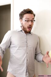 Hard looking step mom Syren Demer spanks grown stepson & gets a creampie