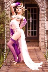 Latina Kitty Quinn shows off her sexy curves while posing in a solo cosplay