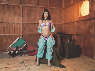 Stunning pornstar Gina Valentina flaunting her glorious ass in a hot strip