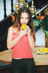 Stunning Ukrainian girl Sofi Shane flaunting her lovely body & her hairy pussy