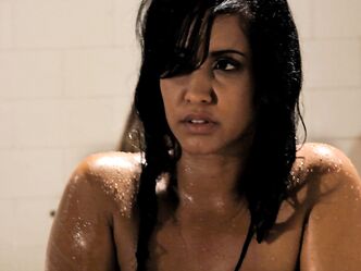 Submissive sluts Emma Haize & Isis Love take a shower after being tortured