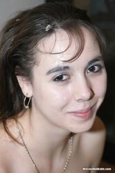 Sweet amateur girl Lita Phoenix shows her tits and sucks a boner for a facial