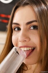 Alluring teen Ella Rosa toys her puffy twat with a pussy pump & a dildo