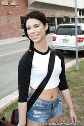 Cute college girl Brooklyn Rose fucked by black boyfriend in front of stepdad