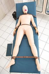 Kinky female in a latex outfit Latex Lucy gets her mouth fucked by a doctor