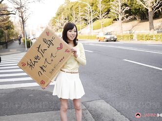 Asian sweetie Shiori Yamate reveals her hot breasts and sucks a dong in a car