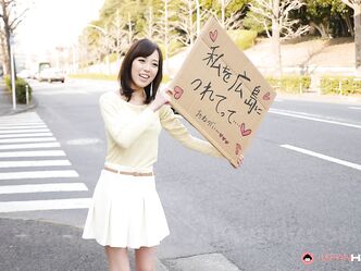 Asian sweetie Shiori Yamate reveals her hot breasts and sucks a dong in a car