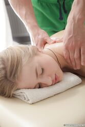 Russian beauty teen Milana Fox gets her bald cunt fucked after sensual massage