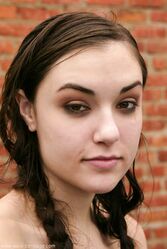 Submissive brunette babe Sasha Grey endures naked BDMS water play