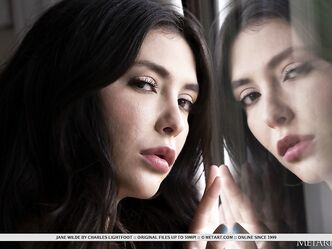 Beautiful new model Jane Wilde seduces and teases in her floral erotic