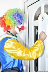 Clown with big cock fucks MILF Lara's vagina in her favorite positions