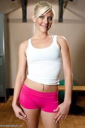 Sweet teens Lou Charmelle and Shay undress and show off their big smooth asses