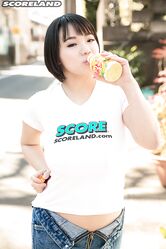 Asian hottie Kaho Shibuya reveals her huge bosom and poses nude on a desk