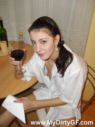 European girlfriend Nicky licks and rides her boyfriend's stiff dick