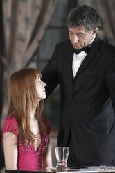 Redhead teen seduces her old teacher and takes a doggy pounding while standing