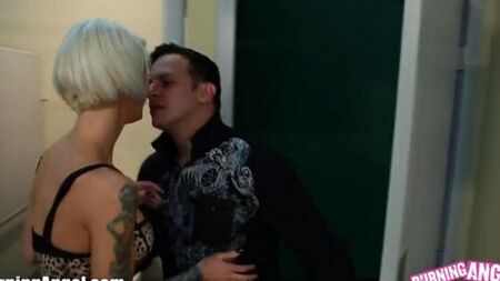 A depraved couple fucks on the toilet