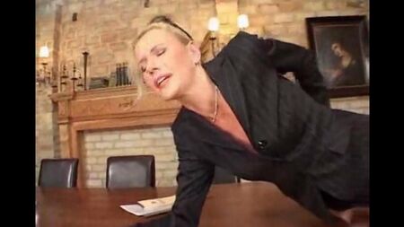 Raped on the table in a stiff form