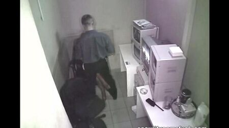 Hidden camera photographed sex in the workplace