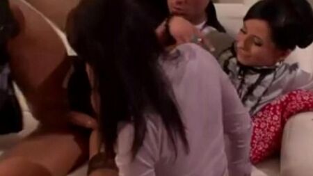 The secretary lifted her skirt and lowered her panties to a shaved pussy