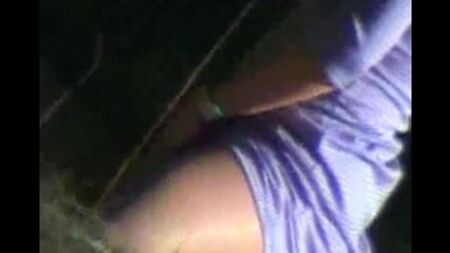 They fuck right on the ground - the girl lifted her dress and pushing her underpants on the dick