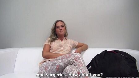 Deep suction after sex at the casting