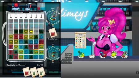 Slime Girl Mixer Hentai cute game Ep.2 milking nude waitress