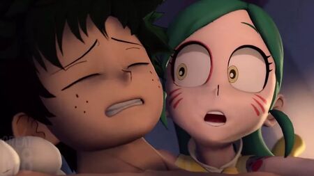 Tomoko Shiretoko Massages Izuku Midoriya Dick