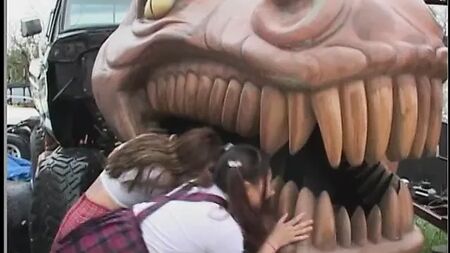 White brunette babe gets sandwiched between two nasty dudes