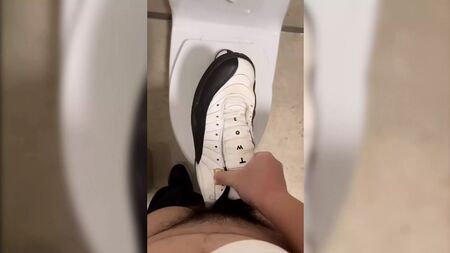 Fuck and Cum in Nike Air Jordan Sneakers