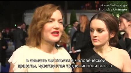 Holliday Grainger & Sophie McShera Cinderella London Premiere Interview (rus sub)