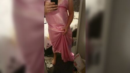Satin nightgown masturbate