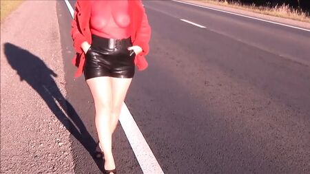 RedRoseRus-My big ass in leather shorts