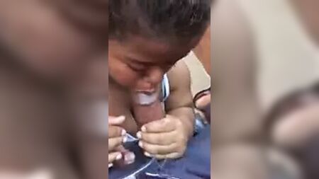 Ebony Midget with Big ass and tits riding and sucking bbc