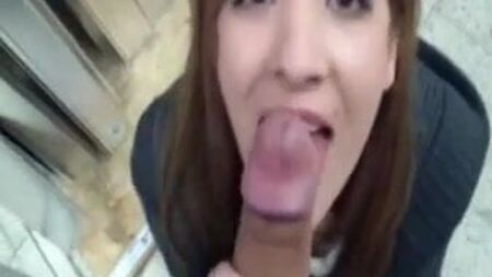 Girl sucking cock at Home Depot!