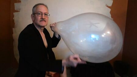 Balloonbanger 80) Slow Blow, Jerk and Pop Used Tuf-Tex 24 inch Balloon