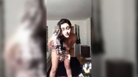 Sexy Canadian Indian Masturbates while Standing