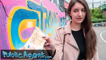 Public Agent - very cute college Teen art student 19yrs old with nice natural tits studies a big dick outdoors