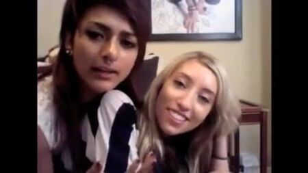 Lesbian girlfriend make out session