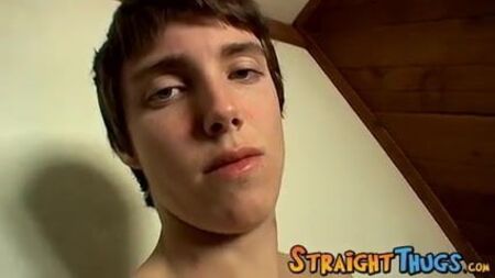 Shy tattooed guy worked his hard dick