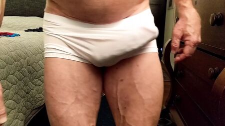 Extreme underwear bulge play with LA Dave