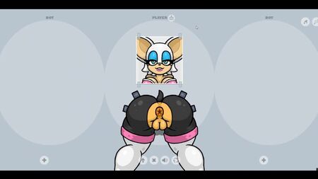 Fapwall Weird Hentai game Rouge the bat assfucked by 3 dick