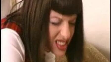 Pretty Schoolgirl Spanked Over White Panties