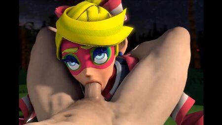 ARMS Twintelle, Min Min and Ribbon Girl 3D Futa!