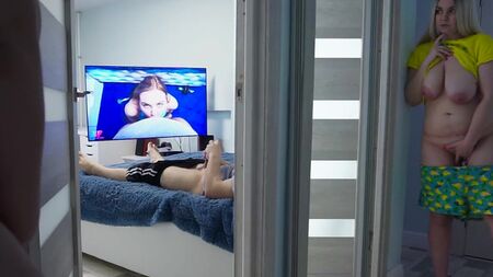Stepdaughter spying on stepdad part 2