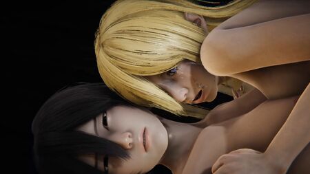 Mikasa futa is in charge of throwing the semen of his cock on Historia