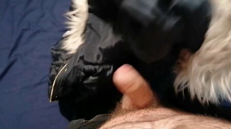 New Look Navy Fur Hood Bomber Jacket Wank Video