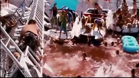 Celeb Kelly Brook nude and wet in Piranha 3D