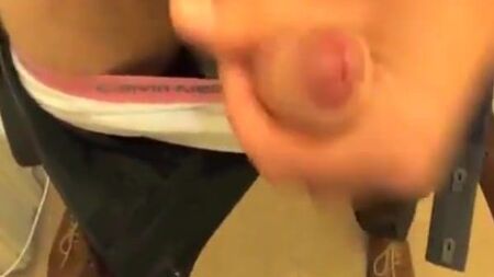 Two friends play wanking games