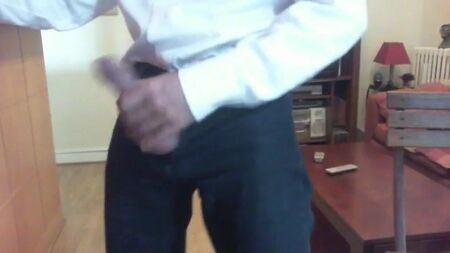 White shirt black jeans action