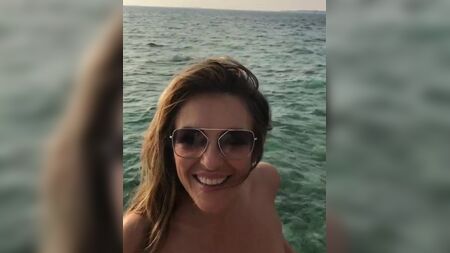 Elizabeth Hurley in a white bikini